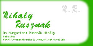 mihaly rusznak business card