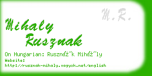 mihaly rusznak business card